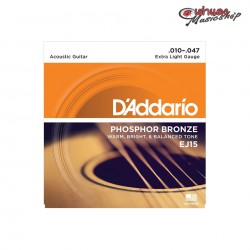 D'Addario EJ15 Phosphor Bronze, Extra Light, 10-47