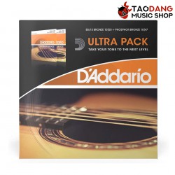 สายกีต้าร์โปร่ง D'Addario EZ900 + EJ15 Ultra Pack
