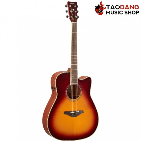 กีต้าร์โปร่งไฟฟ้า Yamaha FGCTA สี BrownSunburst