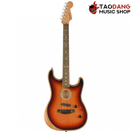 กีต้าร์โปร่งไฟฟ้า Fender American Acoustasonic Stratocaster สี 3-Color Sunburst