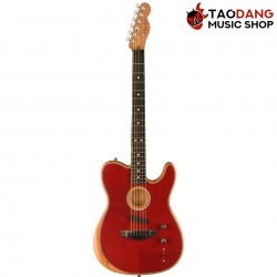 กีต้าร์โปร่งไฟฟ้า Fender American Acoustasonic Telecaster สี Crimson Red