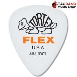 ปิ๊กกีต้าร์ Jim Dunlop Tortex Flex Standard 428R ขนาด 0.60mm สี White/Orange