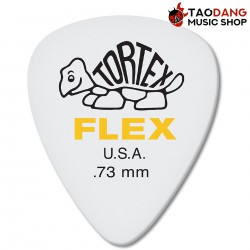 ปิ๊กกีต้าร์ Jim Dunlop Tortex Flex Standard 428R ขนาด 0.73mm สี White/Yellow