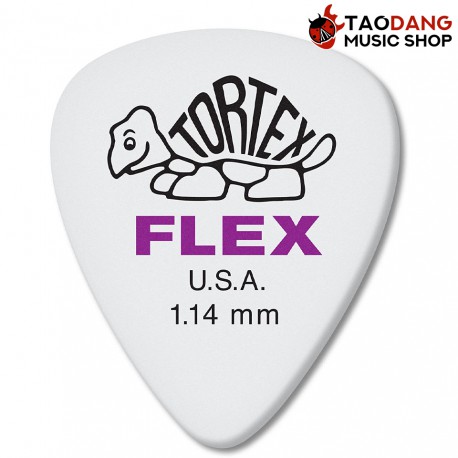 ปิ๊กกีต้าร์ Jim Dunlop Tortex Flex Standard 428R ขนาด 1.14mm สี White/Purple