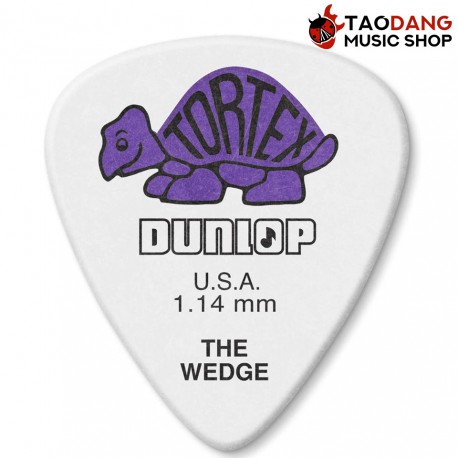 ปิ๊กกีต้าร์ Jim Dunlop Tortex Wedge Standard 424R ขนาด 1.14mm สี White-Purple