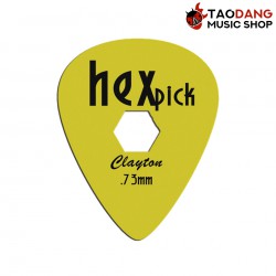 ปิ๊กกีต้าร์ Clayton Hex Pick Standard ขนาด 0.73mm สี Yellow