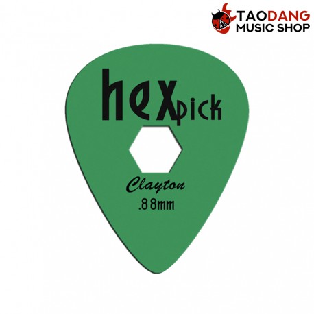 ปิ๊กกีต้าร์ Clayton Hex Pick Standard ขนาด 0.88mm สี Green