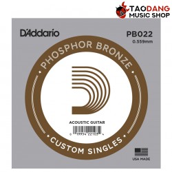 สายปลีกกีต้าร์ D'Addario Phosphor Bronze Wound Singles PB022