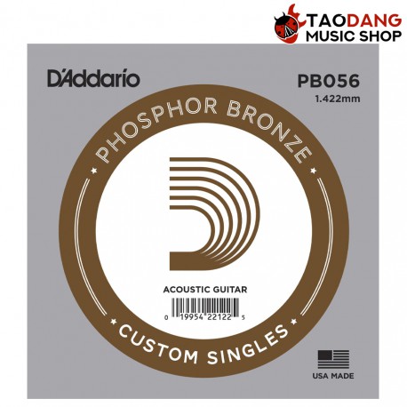 สายปลีกกีต้าร์ D'Addario Phosphor Bronze Wound Singles PB056