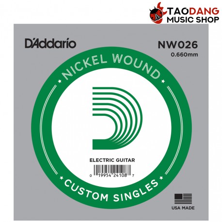 สายปลีกกีต้าร์ไฟฟ้า D'Addario XL Nickel Wound Single NW026