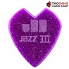 ปิ๊กกีต้าร์ Jim Dunlop Kirk Hammett Jazz III Pick Purple Sparkle 47 PKH3NPS ขนาด 1.38mm