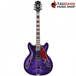 กีต้าร์ไฟฟ้า Grote Semi-Hollow Body AS-335 FLAME สี Purple