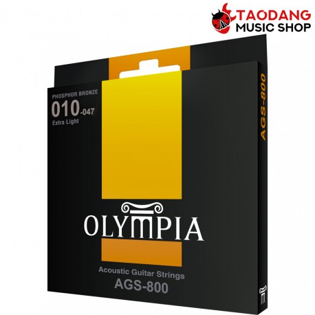 สายกีต้าร์โปร่ง Olympia AGS-800 Phosphor Bronze เบอร์ 10-47