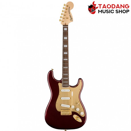 กีต้าร์ไฟฟ้า Squier 40TH Anniversary Stratocaster Gold Edition สี Ruby Red Metallic