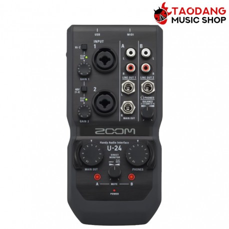 ออดิโออินเตอร์เฟส Zoom U-24 สี Black