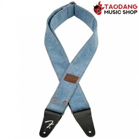 สายสะพายกีต้าร์ Fender x Wrangler Denim Straps สี Light Indigo