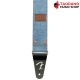 สายสะพายกีต้าร์ Fender x Wrangler Denim Straps สี Light Indigo