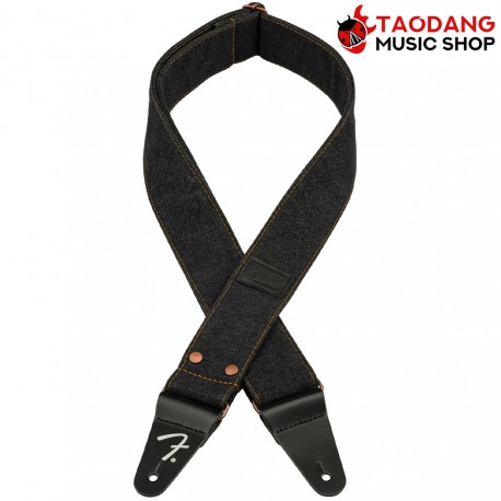 สายสะพายกีต้าร์ Fender x Wrangler Denim Straps สี Black