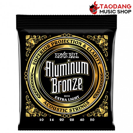 สายกีต้าร์โปร่ง Ernie Ball Aluminum Bronze Extra Light .010-.050