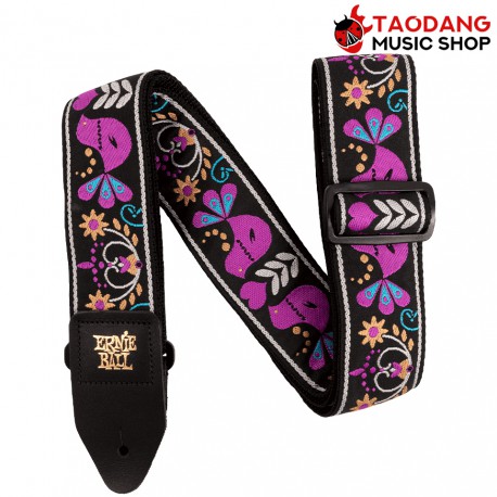 สายสะพายกีต้าร์ Ernie Ball Jacquard Strap สี Purple Bird Lupin