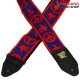 สายสะพายกีต้าร์ Ernie Ball Jacquard Strap สี Red And Blue Peace Love Dove