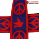 สายสะพายกีต้าร์ Ernie Ball Jacquard Strap สี Red And Blue Peace Love Dove