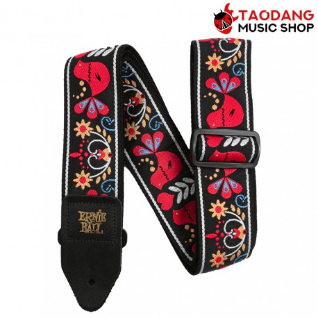 สายสะพายกีต้าร์ Ernie Ball Jacquard Strap สี Redbird Rising