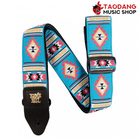 สายสะพายกีต้าร์ Ernie Ball Jacquard Strap สี Sedona Blue