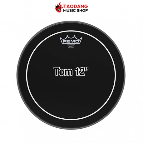 หนังกลอง Remo Ebony Pinstripe Drumheads 12"