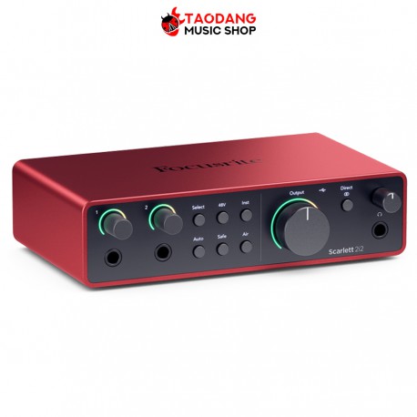 ออดิโออินเตอร์เฟส Focusrite Scarlett 2i2 Gen4  เต่าแดง
