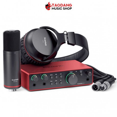 ออดิโออินเตอร์เฟส Focusrite Scarlett 2i2 Studio Gen4 [พร้อมQC] [ฟรีของแถม] [ประกันศูนย์] เต่าแดง