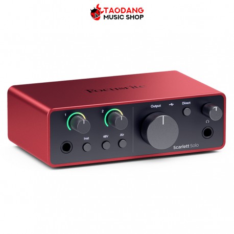 ออดิโออินเตอร์เฟส Focusrite Scarlett Solo Gen4 เต่าแดง