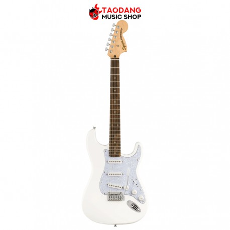 กีต้าร์ไฟฟ้า Squier FSR Affinity Stratocaster SSS Period Pickguard สี White