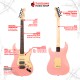 กีต้าร์ไฟฟ้า Paul Ray Classic Plus S HSS RW สี Shell Pink