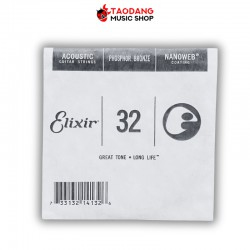 Elixir NANOWEB .032 PHOSPHOR BRONZE สายแยกกีต้าร์โปร่ง พร้อมเช็คQC,แท้100% ,เต่าแดง