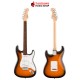 กีต้าร์ไฟฟ้า Squier Debut Stratocaster SSS สี 2Tone Sunburst