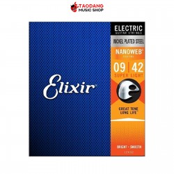 สายกีต้าร์โปร่งเคลือบ Elixir NANOWEB COATING Nickel Plated ขนาด 09-42