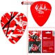 ปิ๊ก Dunlop EVH VHII MAX GRIP PICKS สี White Red