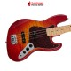 เบสไฟฟ้า Fender Hybrid II Jazz Bass สี Sunset Orange Trans