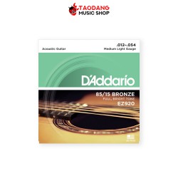 สายกีต้าร์โปร่ง D'addario 85/15 BRONZE ขนาด 12-54