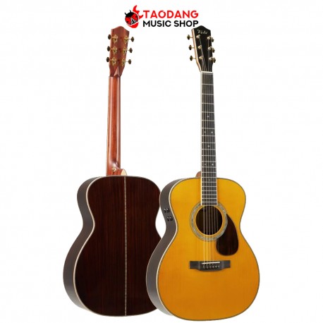 กีต้าร์โปร่งไฟฟ้า Voki A45OME ST2 สี Mahogany