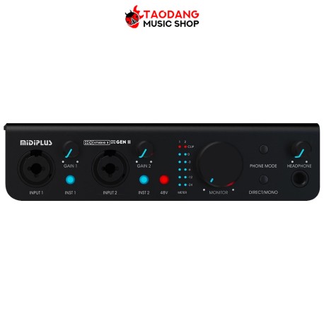 ออดิโออินเตอร์เฟส Midiplus Studio 2 Pro OTG Gen II สี Black