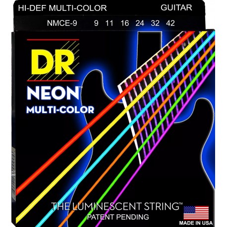 สายกีต้าร์ไฟฟ้า DR รุ่น Neon มัลติคัลเลอร์ เบอร์ 9