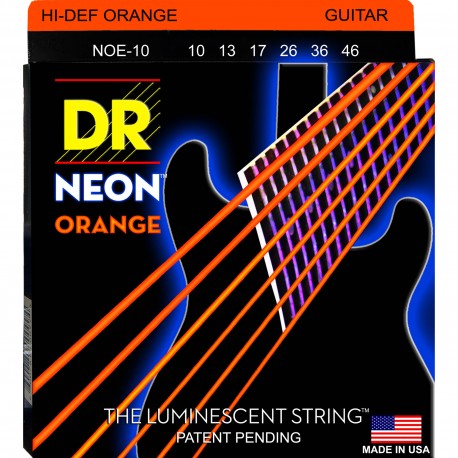 สายกีต้าร์ไฟฟ้า DR รุ่น Neon สีส้ม เบอร์ 10