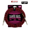 Ernie Ball P06396 Braided Straight to Straight Red Black