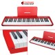 เปียโนไฟฟ้า Pastel POPPIANO 61 สี Red