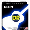 สายกีต้าร์โปร่งเคลือบ DR รุ่น Neon สีขาว เบอร์ 10