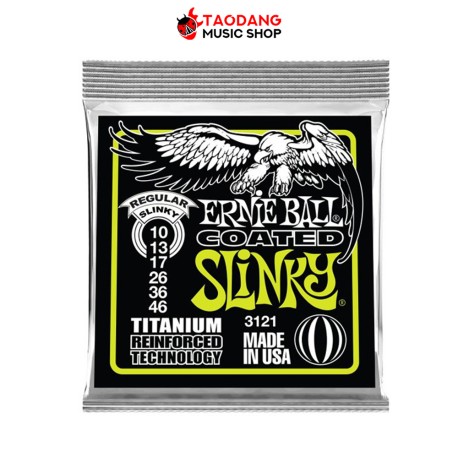 สายกีต้าร์ไฟฟ้า Ernie Ball Regular Slinky Coated Titanium เบอร์ 10-46