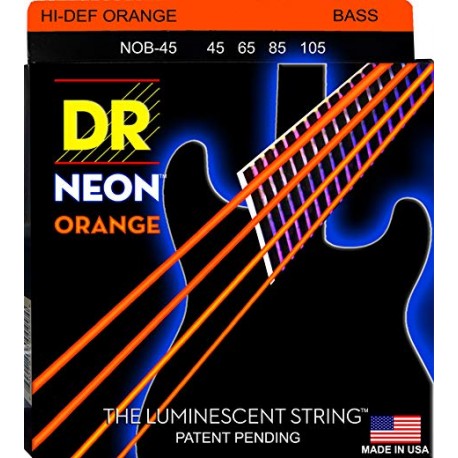 DR Neon Hi-Def Orange K3 Coated Bass String 45-105