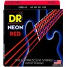 สายเบสเคลือบกันสนิม DR รุ่น Neon สีแดง เบอร์ 45-105